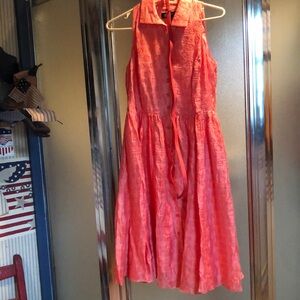 Jones New York Sz 4 petite sleeveless coral dress.